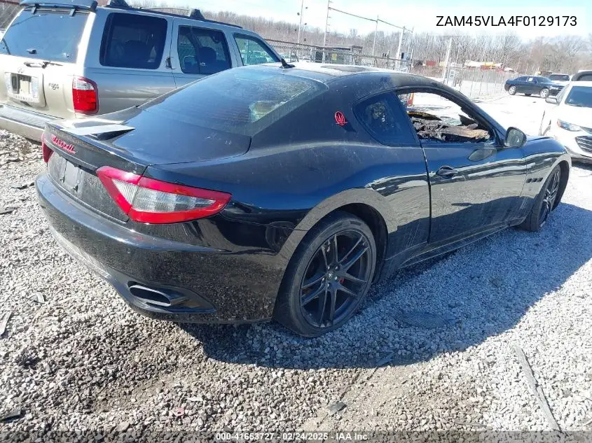 2015 Maserati Granturismo Mc/Mc Centennial/Sport VIN: ZAM45VLA4F0129173 Lot: 41653727