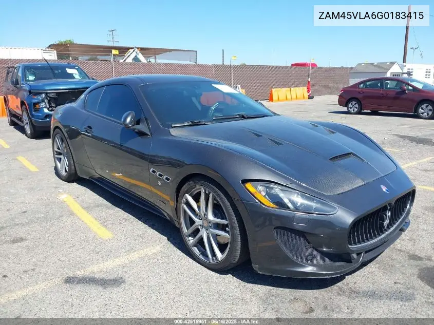 2016 Maserati Granturismo Mc/Mc Centennial/Sport VIN: ZAM45VLA6G0183415 Lot: 42515951