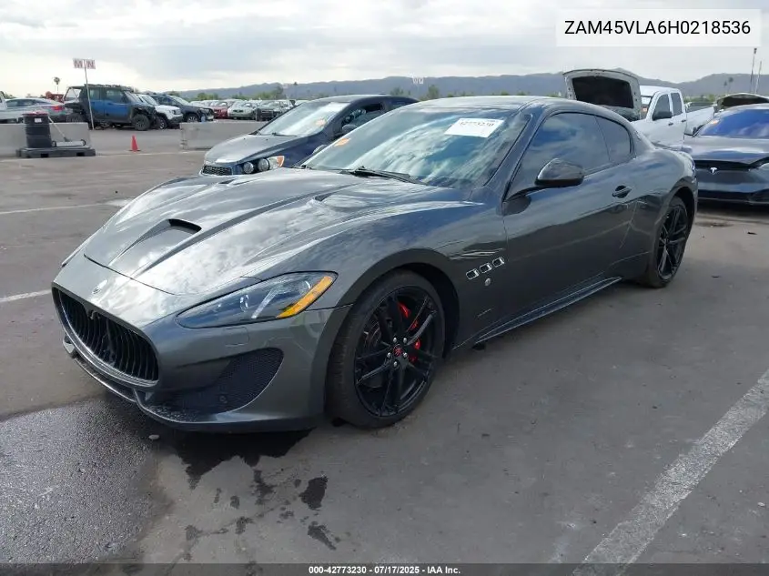 2017 Maserati Granturismo Mc/Mc Centennial/Sport VIN: ZAM45VLA6H0218536 Lot: 42773230