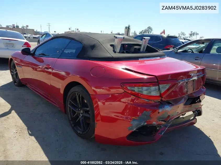 2018 Maserati Granturismo Mc/Sport VIN: ZAM45VMA5J0283902 Lot: 41852052