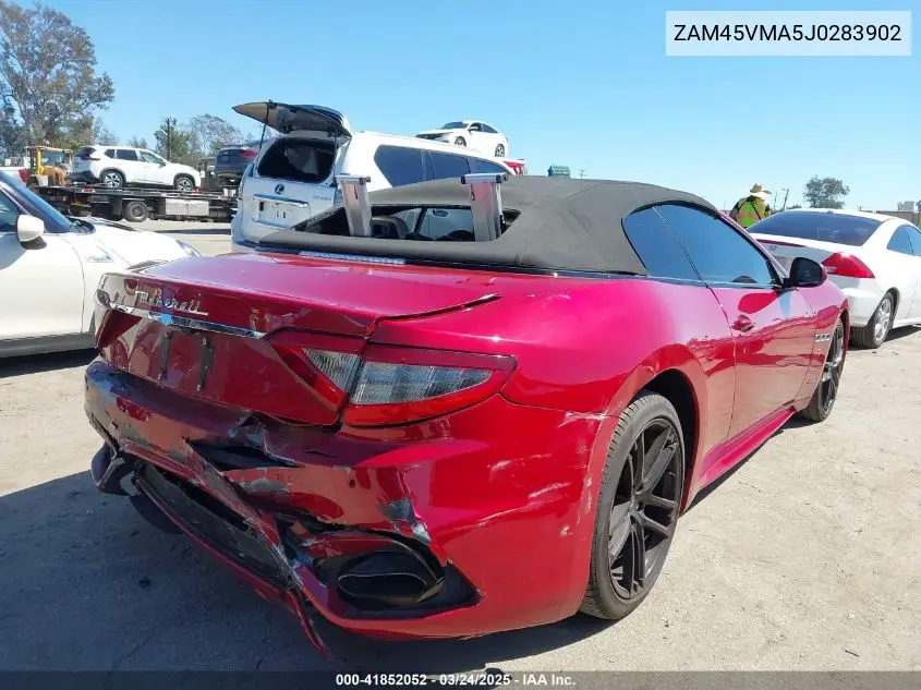 2018 Maserati Granturismo Mc/Sport VIN: ZAM45VMA5J0283902 Lot: 41852052