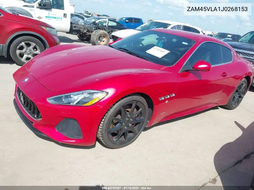 2018 Maserati Granturismo Mc/Sport VIN: ZAM45VLA1J0268153 Lot: 42707057