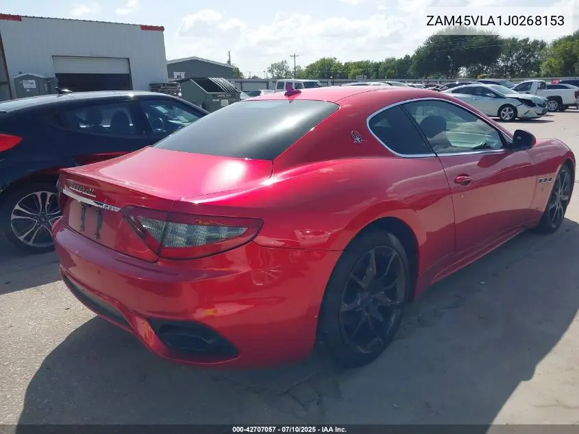 2018 Maserati Granturismo Mc/Sport VIN: ZAM45VLA1J0268153 Lot: 42707057