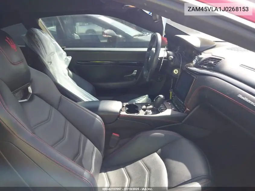 2018 Maserati Granturismo Mc/Sport VIN: ZAM45VLA1J0268153 Lot: 42707057