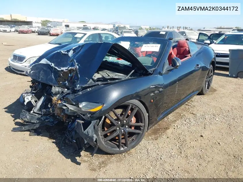 2019 Maserati Granturismo Mc/Sport VIN: ZAM45VMA2K0344172 Lot: 42654648