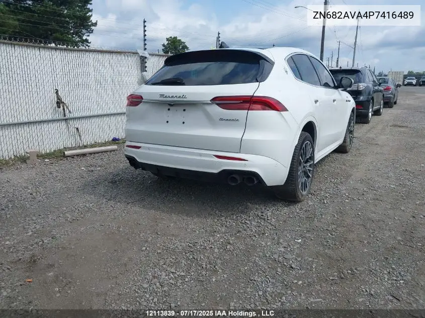 2023 Maserati Grecale VIN: ZN682AVA4P7416489 Lot: 12113839