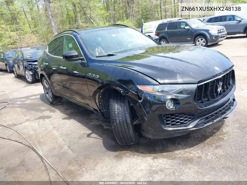 2017 Maserati Levante VIN: ZN661XUSXHX248138 Lot: 42005657