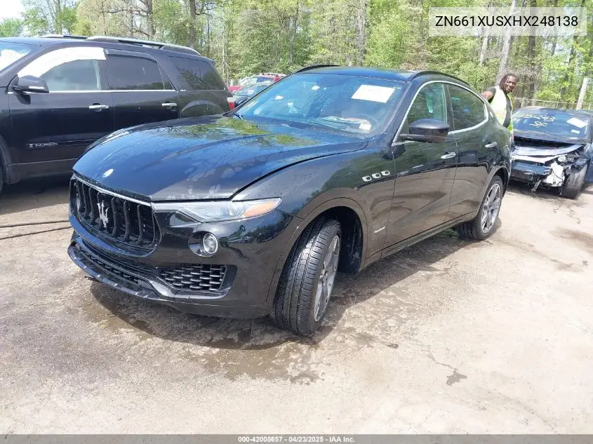 2017 Maserati Levante VIN: ZN661XUSXHX248138 Lot: 42005657