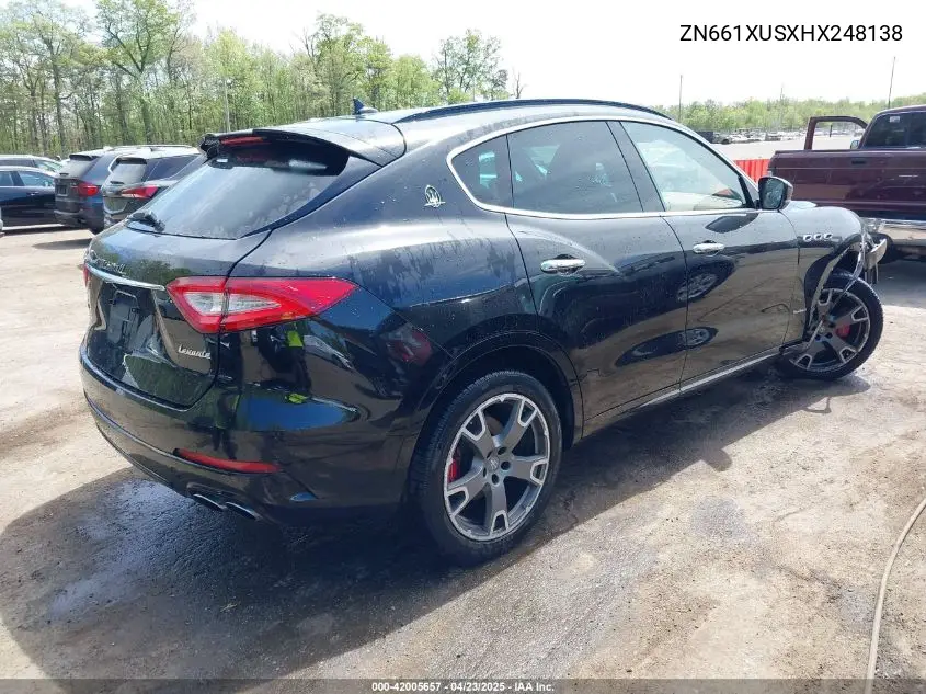 2017 Maserati Levante VIN: ZN661XUSXHX248138 Lot: 42005657