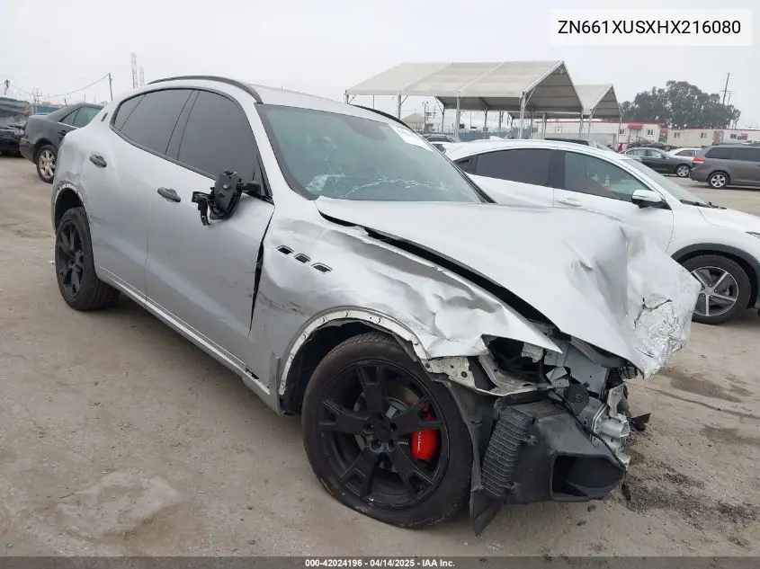 2017 Maserati Levante VIN: ZN661XUSXHX216080 Lot: 42024196