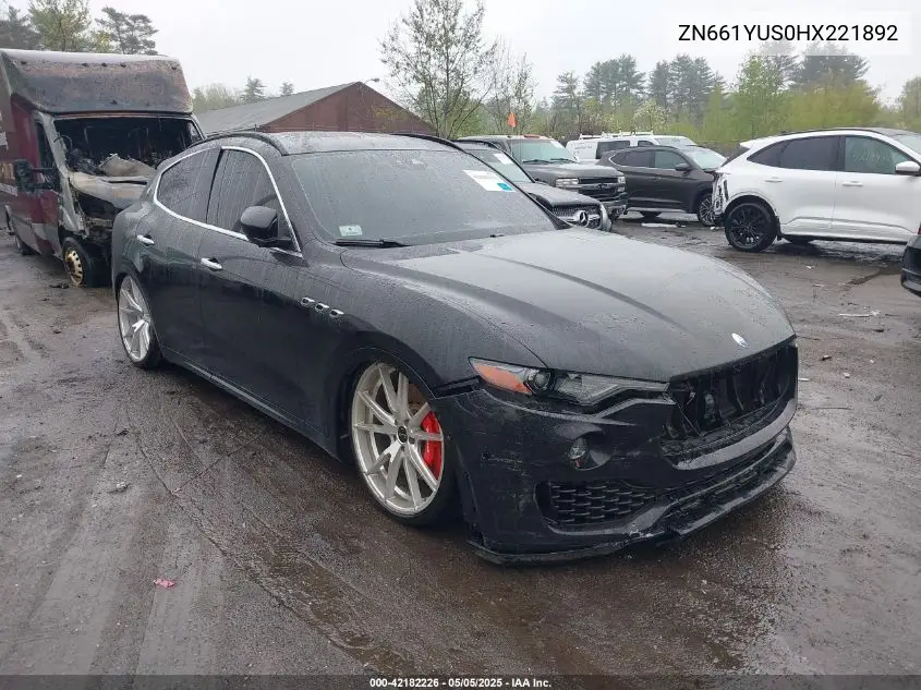 2017 Maserati Levante S VIN: ZN661YUS0HX221892 Lot: 42182226