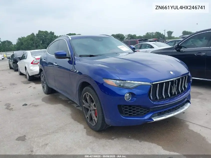 2017 Maserati Levante S VIN: ZN661YUL4HX246741 Lot: 42190020
