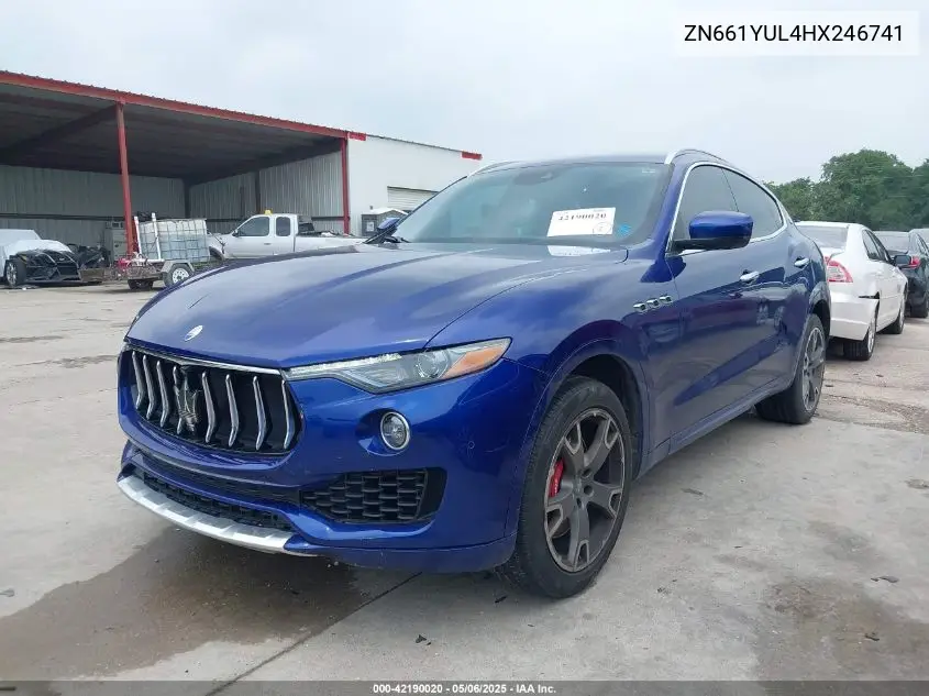 2017 Maserati Levante S VIN: ZN661YUL4HX246741 Lot: 42190020