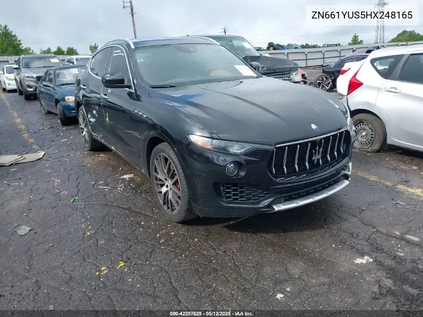 2017 Maserati Levante S VIN: ZN661YUS5HX248165 Lot: 42207529