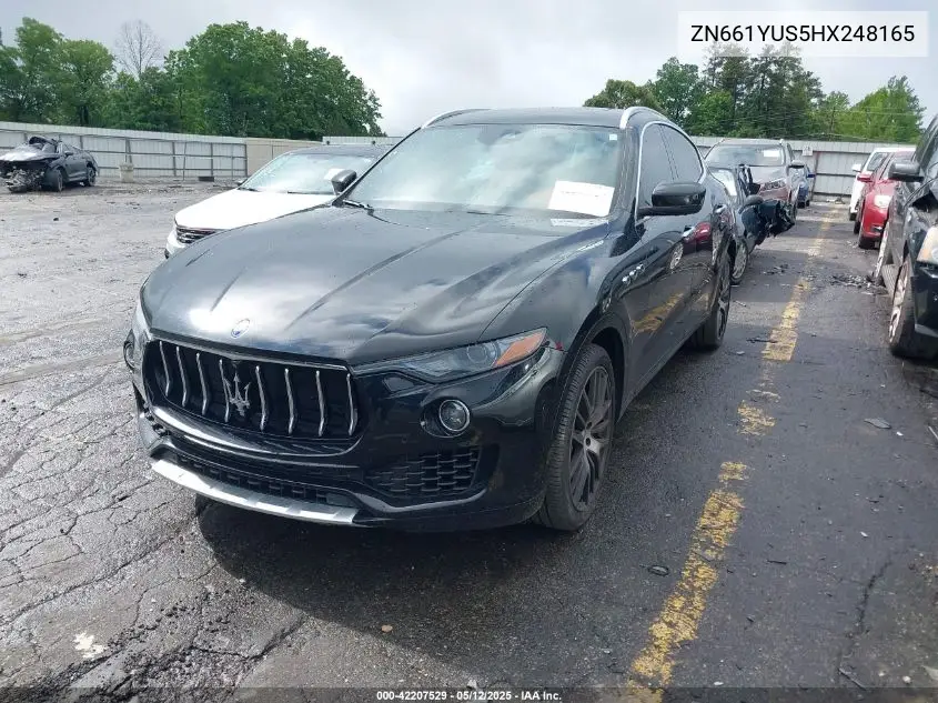2017 Maserati Levante S VIN: ZN661YUS5HX248165 Lot: 42207529