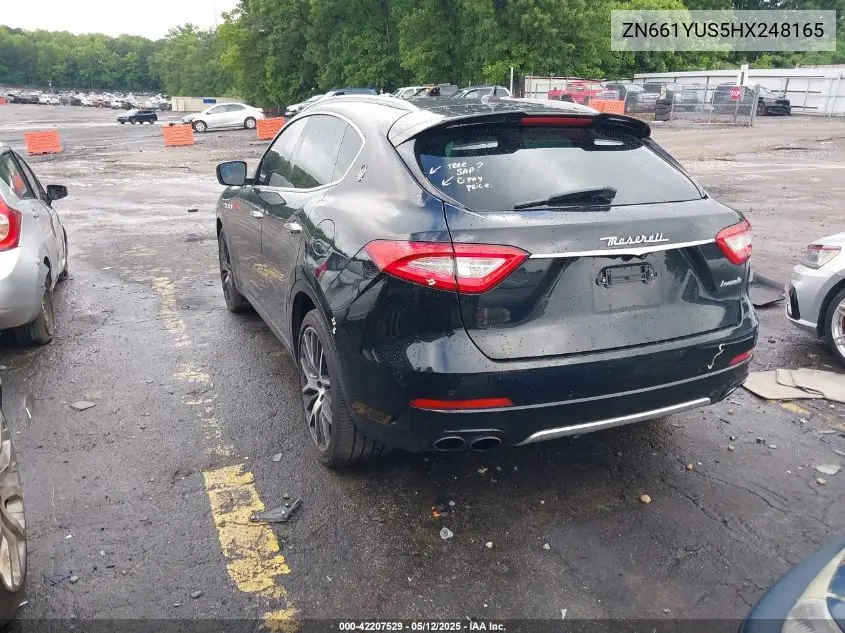 2017 Maserati Levante S VIN: ZN661YUS5HX248165 Lot: 42207529