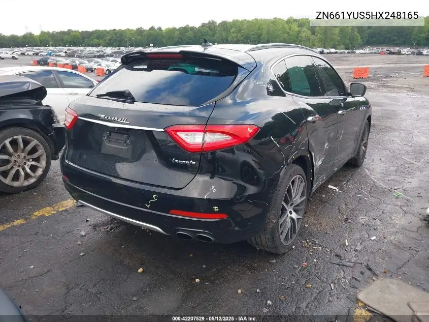 2017 Maserati Levante S VIN: ZN661YUS5HX248165 Lot: 42207529