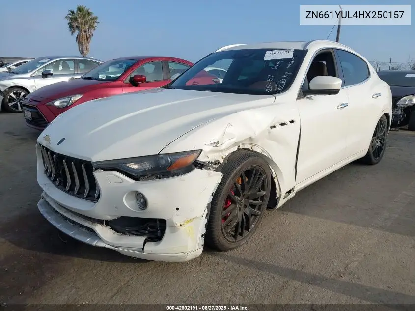 2017 Maserati Levante S VIN: ZN661YUL4HX250157 Lot: 42602191