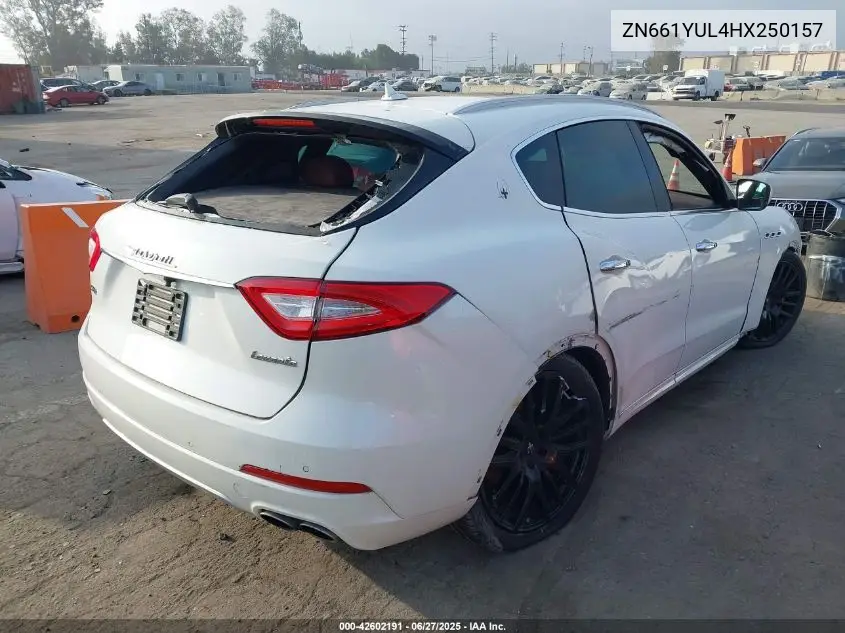 2017 Maserati Levante S VIN: ZN661YUL4HX250157 Lot: 42602191