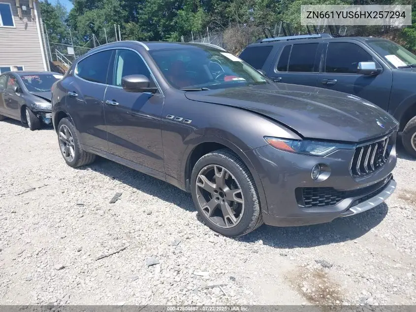 2017 Maserati Levante S VIN: ZN661YUS6HX257294 Lot: 42804687