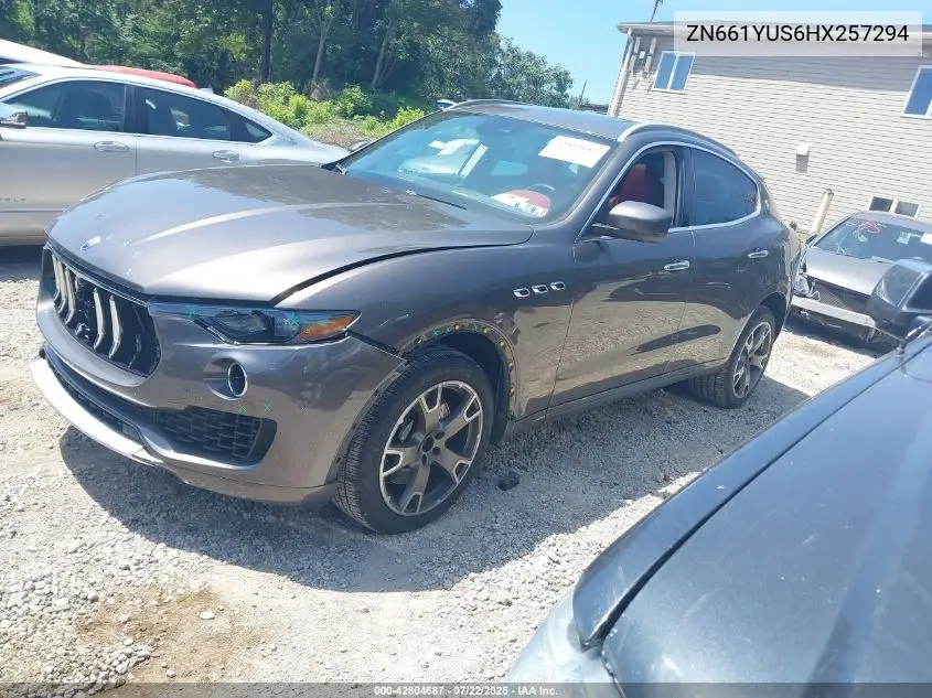 2017 Maserati Levante S VIN: ZN661YUS6HX257294 Lot: 42804687