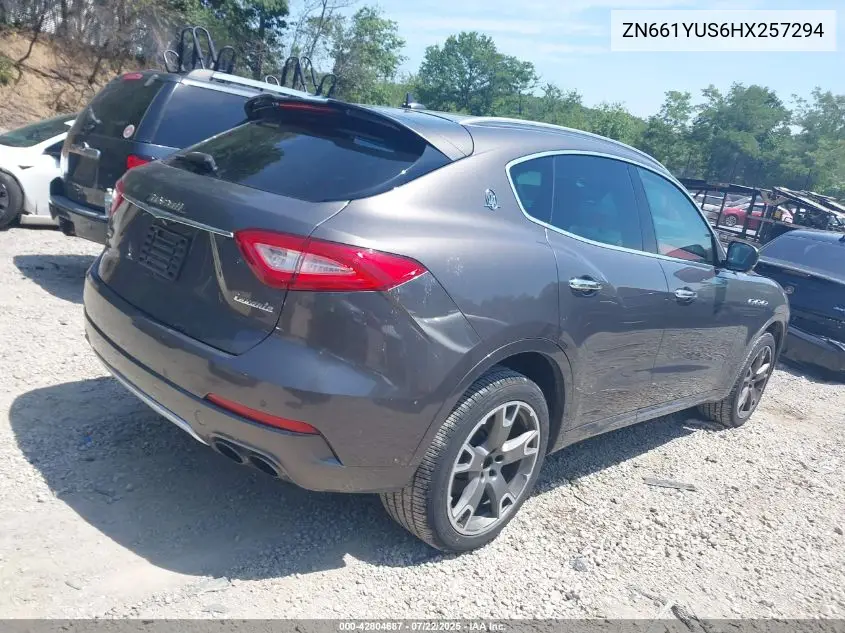 2017 Maserati Levante S VIN: ZN661YUS6HX257294 Lot: 42804687