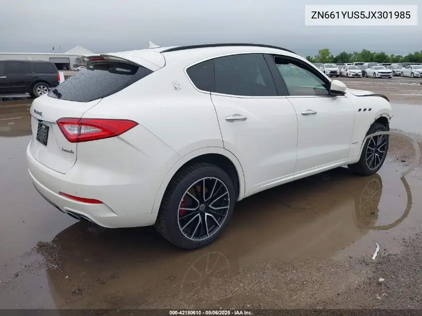 2018 Maserati Levante S Gransport VIN: ZN661YUS5JX301985 Lot: 42180610