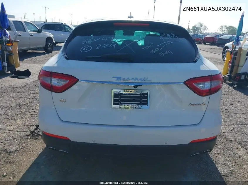 2018 Maserati Levante VIN: ZN661XUA5JX302474 Lot: 42208184