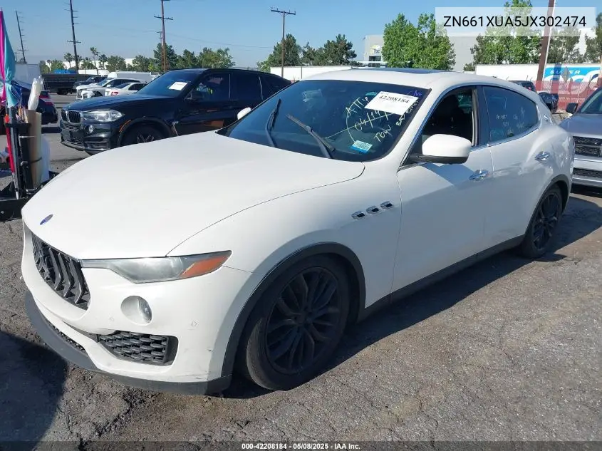 2018 Maserati Levante VIN: ZN661XUA5JX302474 Lot: 42208184