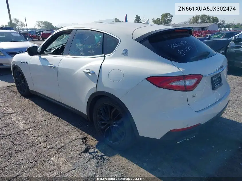 2018 Maserati Levante VIN: ZN661XUA5JX302474 Lot: 42208184