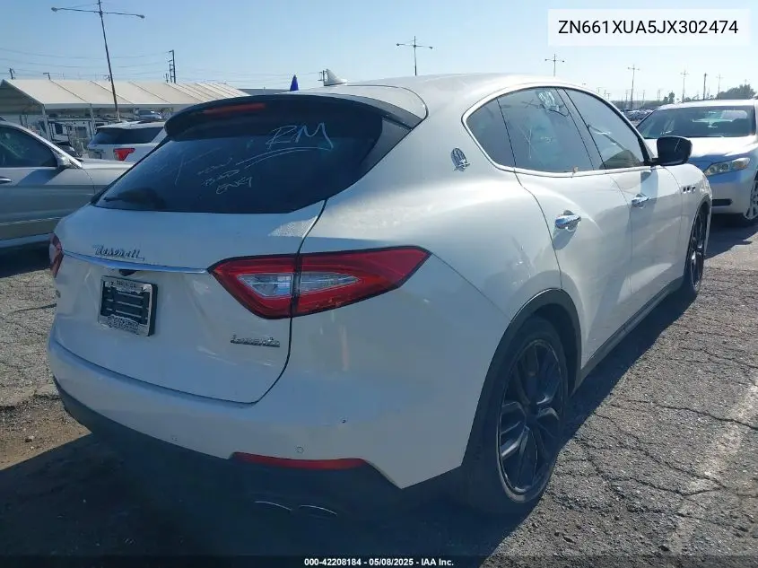 2018 Maserati Levante VIN: ZN661XUA5JX302474 Lot: 42208184