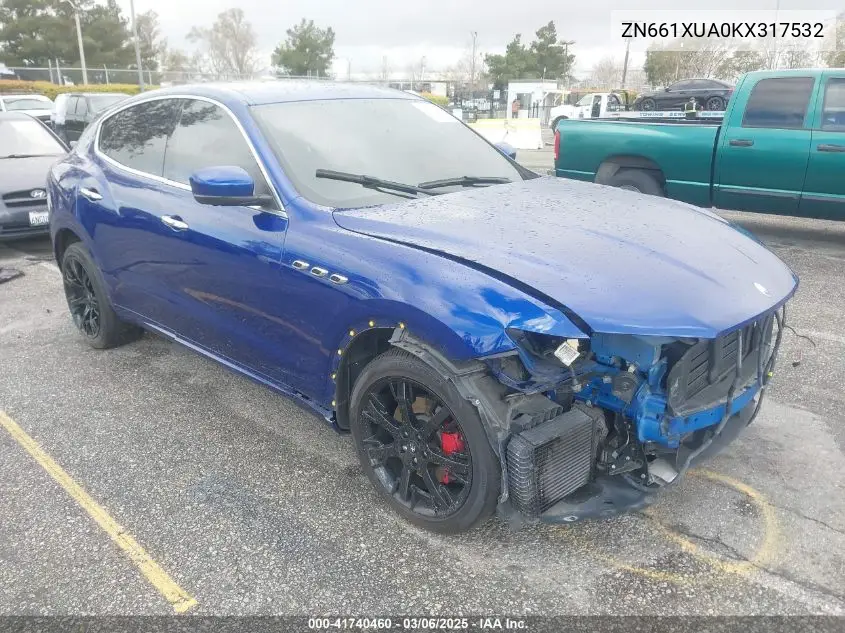 2019 Maserati Levante VIN: ZN661XUA0KX317532 Lot: 41740460