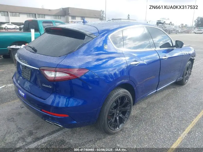 2019 Maserati Levante VIN: ZN661XUA0KX317532 Lot: 41740460