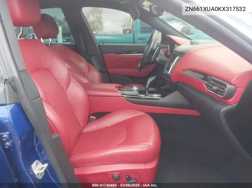 2019 Maserati Levante VIN: ZN661XUA0KX317532 Lot: 41740460