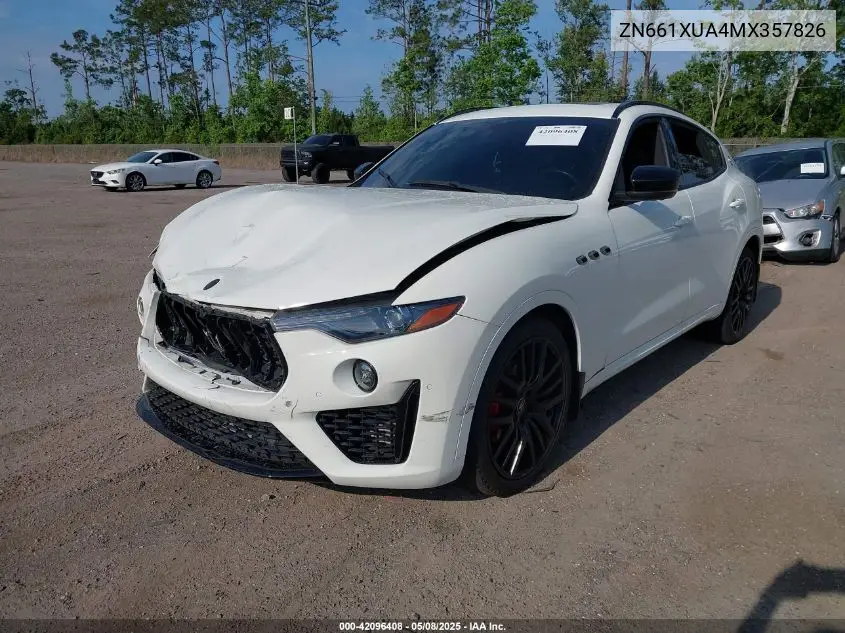 2021 Maserati Levante VIN: ZN661XUA4MX357826 Lot: 42096408