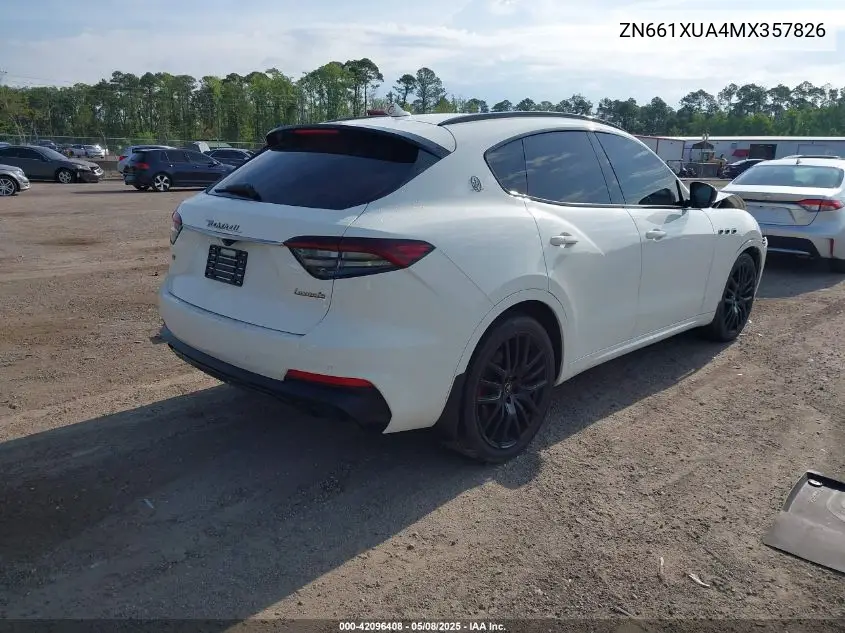 2021 Maserati Levante VIN: ZN661XUA4MX357826 Lot: 42096408