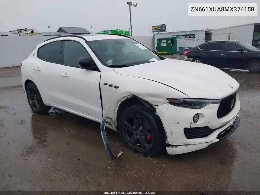 2021 Maserati Levante VIN: ZN661XUA8MX374158 Lot: 42117823