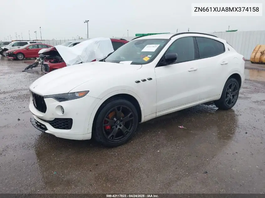 2021 Maserati Levante VIN: ZN661XUA8MX374158 Lot: 42117823
