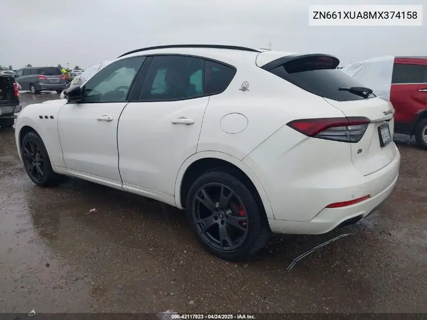 2021 Maserati Levante VIN: ZN661XUA8MX374158 Lot: 42117823