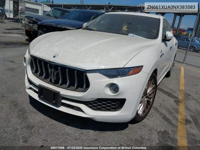2022 Maserati Levante VIN: ZN661XUA0NX383583 Lot: 40017886