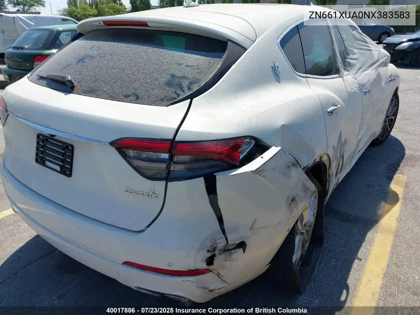 2022 Maserati Levante VIN: ZN661XUA0NX383583 Lot: 40017886