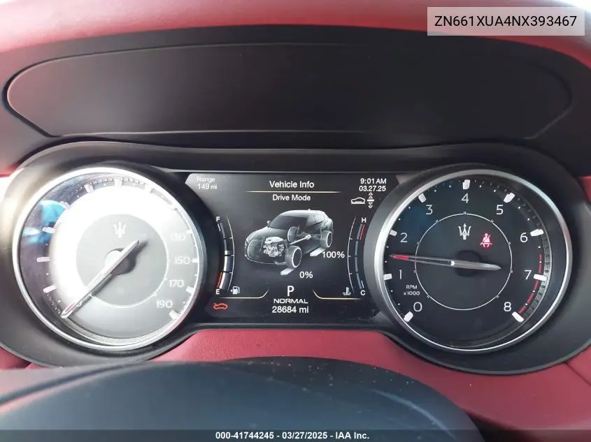 2022 Maserati Levante Gt VIN: ZN661XUA4NX393467 Lot: 41744245