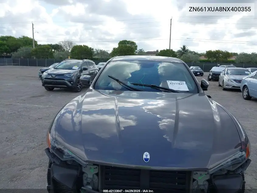 2022 Maserati Levante Gt VIN: ZN661XUA8NX400355 Lot: 42133847