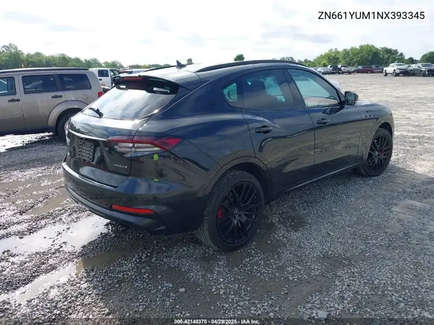2022 Maserati Levante Modena VIN: ZN661YUM1NX393345 Lot: 42148370