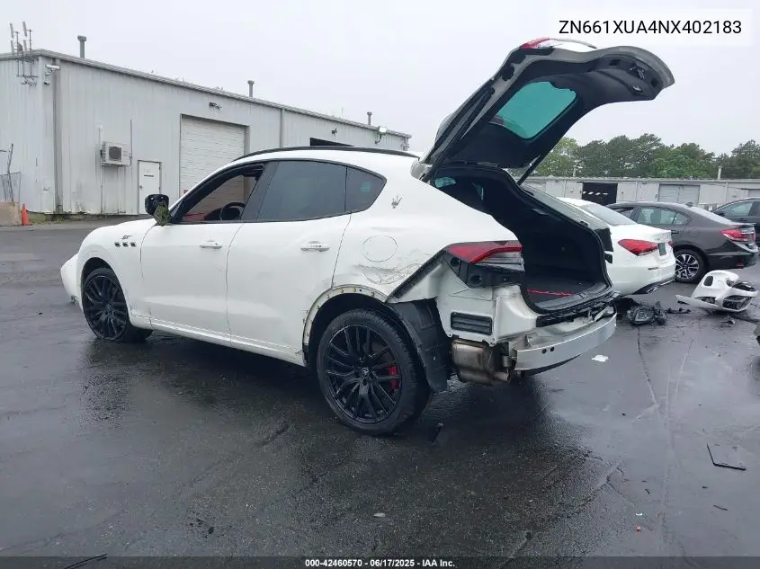 2022 Maserati Levante Gt VIN: ZN661XUA4NX402183 Lot: 42460570