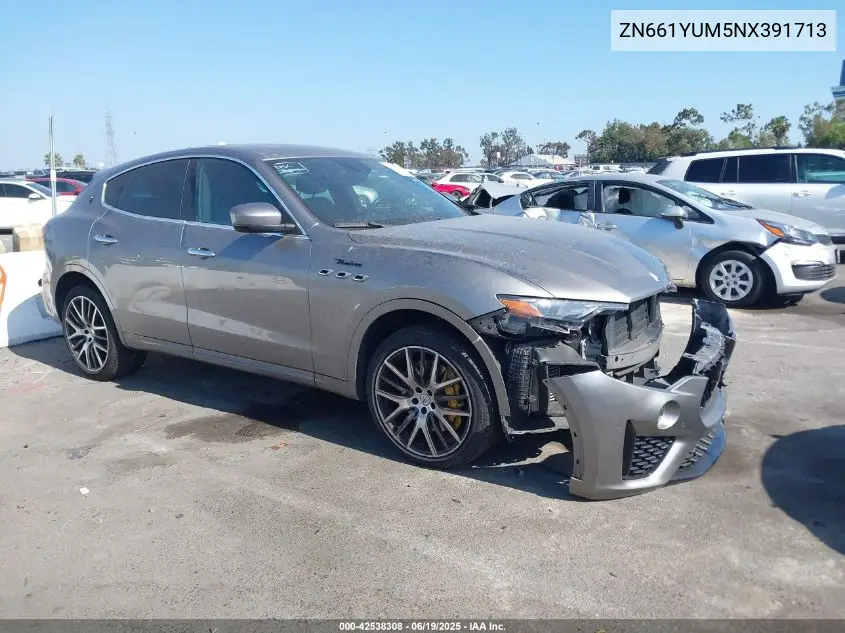 2022 Maserati Levante Modena VIN: ZN661YUM5NX391713 Lot: 42538308