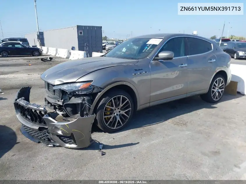 2022 Maserati Levante Modena VIN: ZN661YUM5NX391713 Lot: 42538308