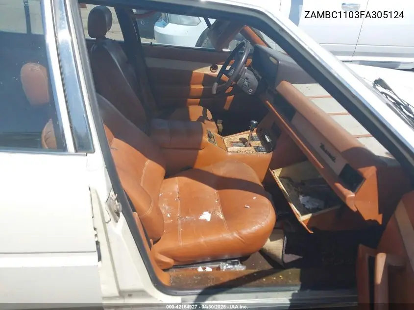 1985 Maserati Quattroporte VIN: ZAMBC1103FA305124 Lot: 42164927