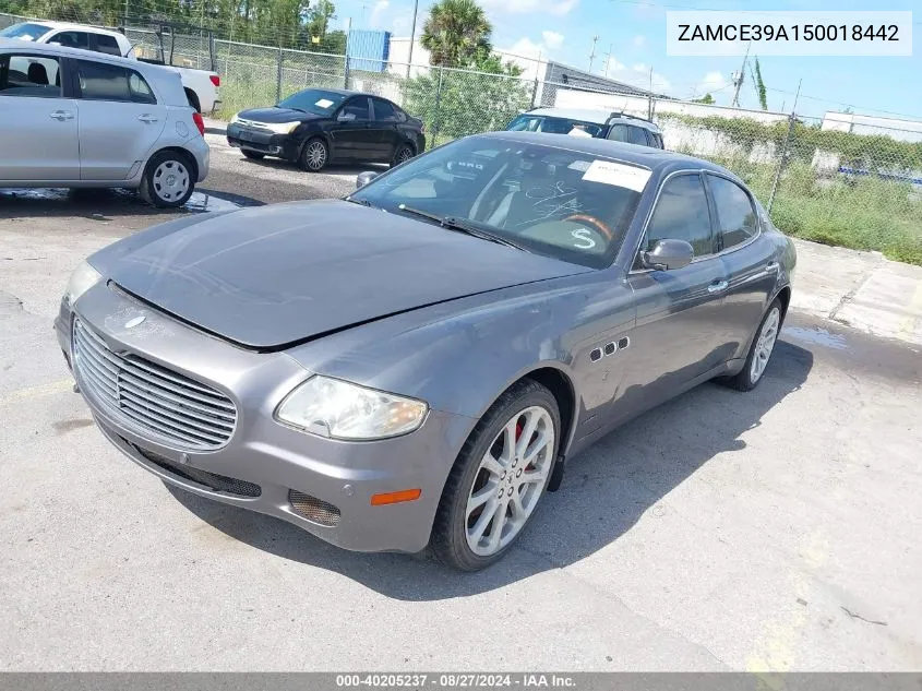 2005 Maserati Quattroporte VIN: ZAMCE39A150018442 Lot: 40205237