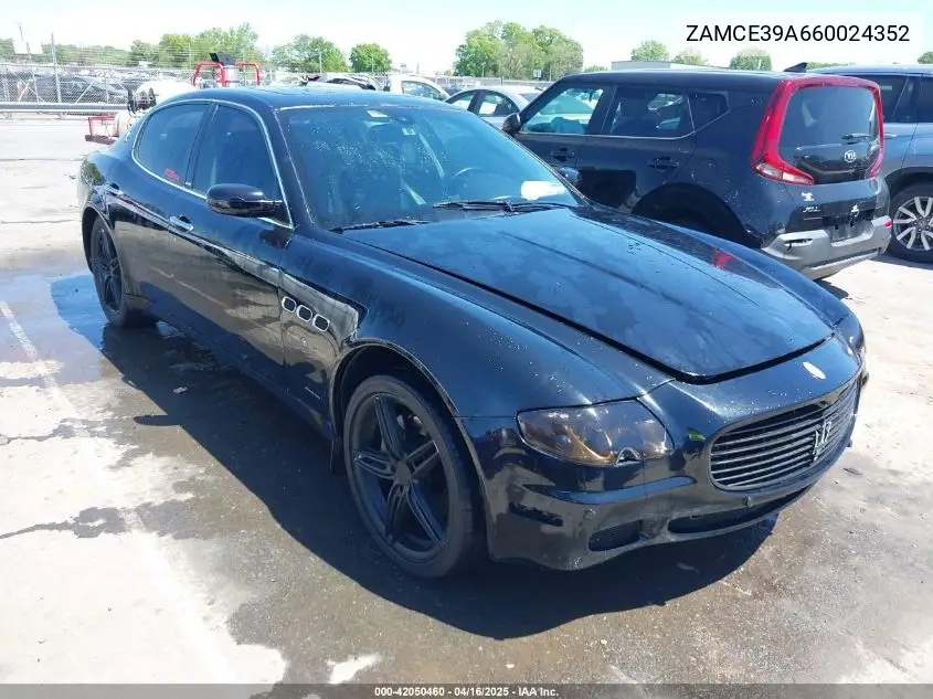 2006 Maserati Quattroporte Executive Gt/Sport Gt VIN: ZAMCE39A660024352 Lot: 42050460